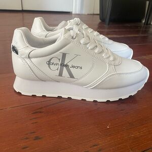 Calvin Klein White Sneakers with Logo